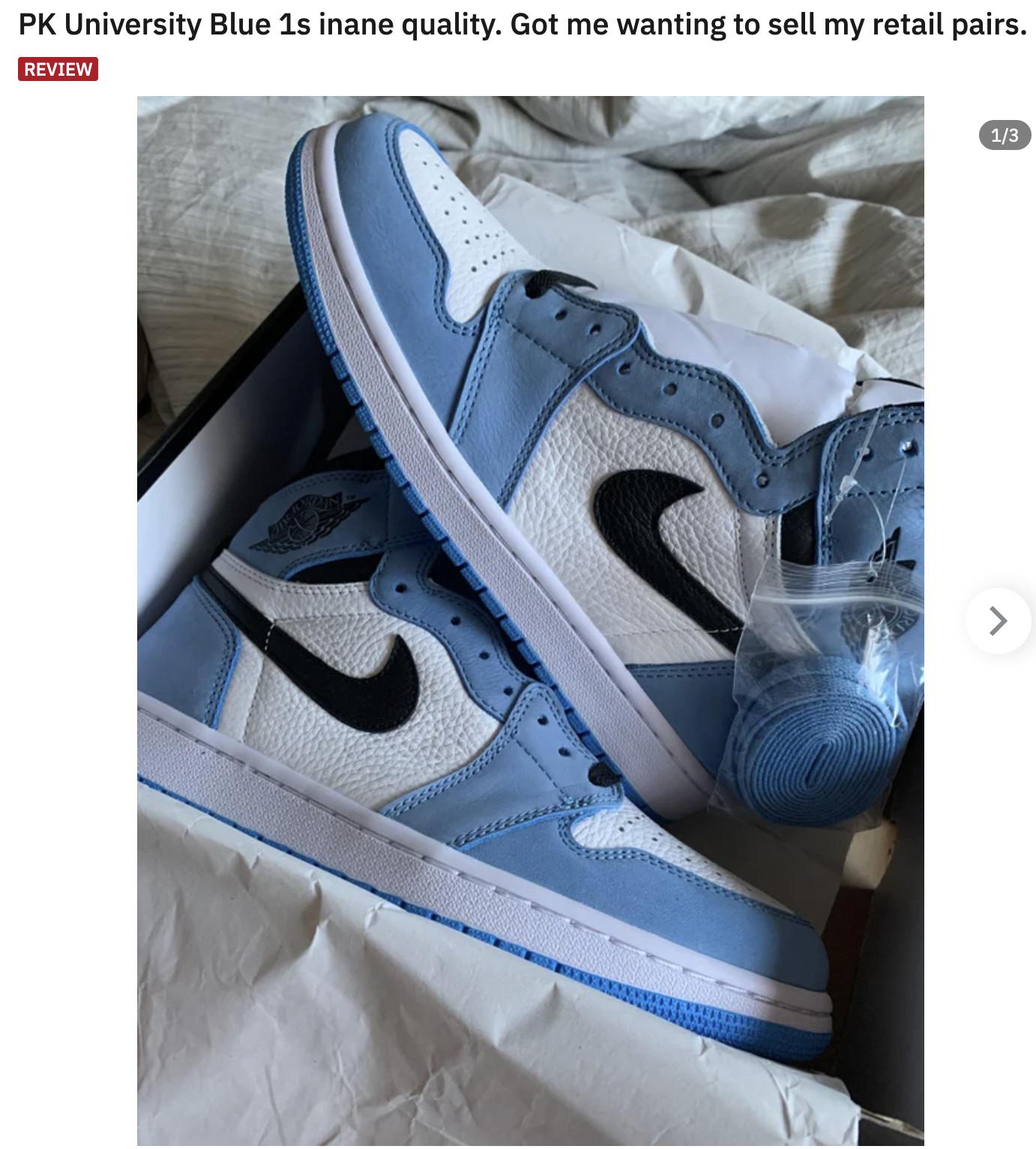 Pk God air Jordan 1 high OG university blue retail materials ready to ship